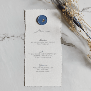 Wax Seal Beach Style Menu