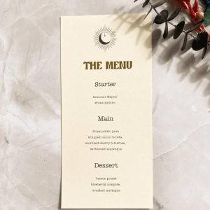 Tarot Inspired Menu