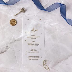 Celestial Vellum Menu