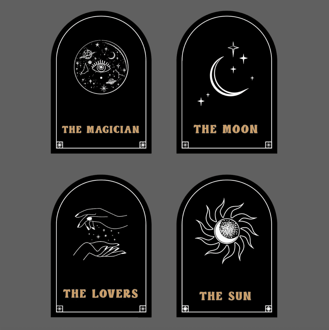 Tarot Inspired Arched Black Table Names - Image 4
