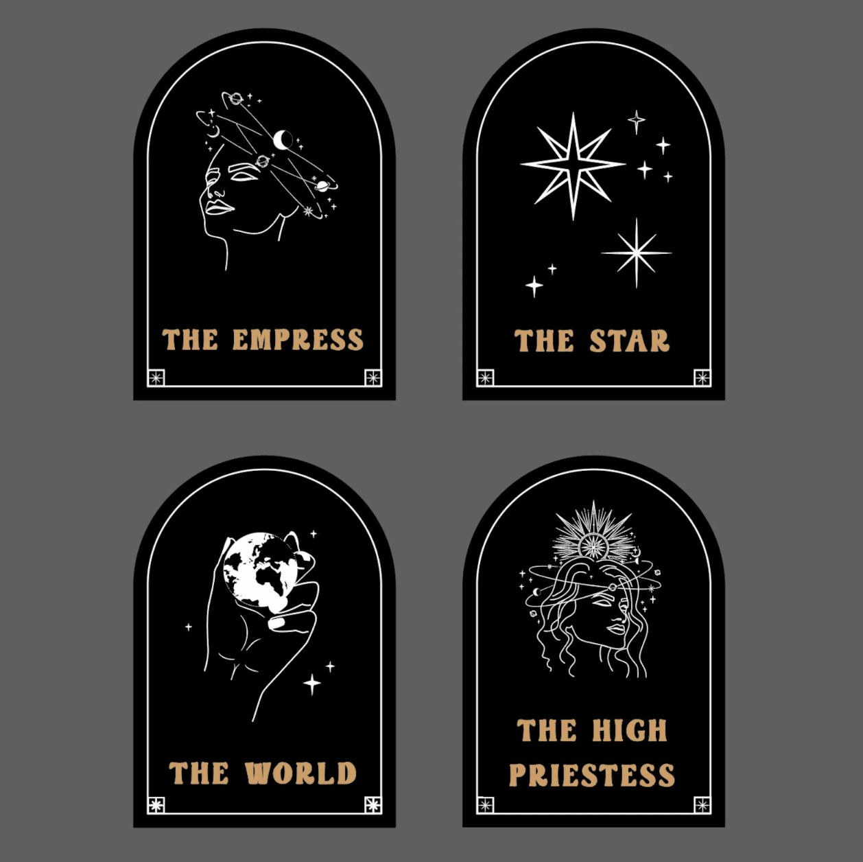 Tarot Inspired Arched Black Table Names - Image 5