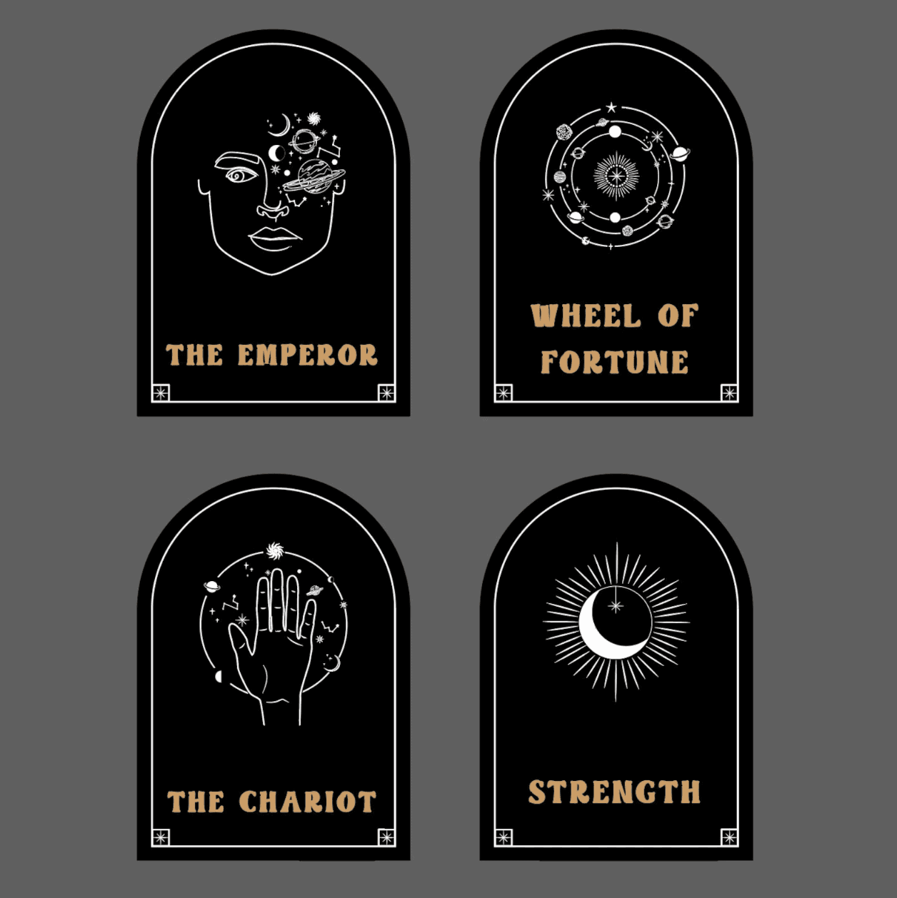 Tarot Inspired Arched Black Table Names - Image 6