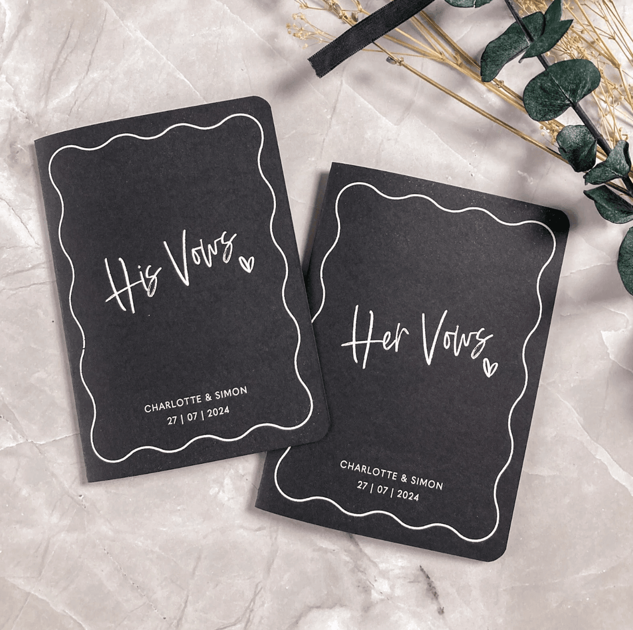 Monochrome Vow Booklets - Image 2