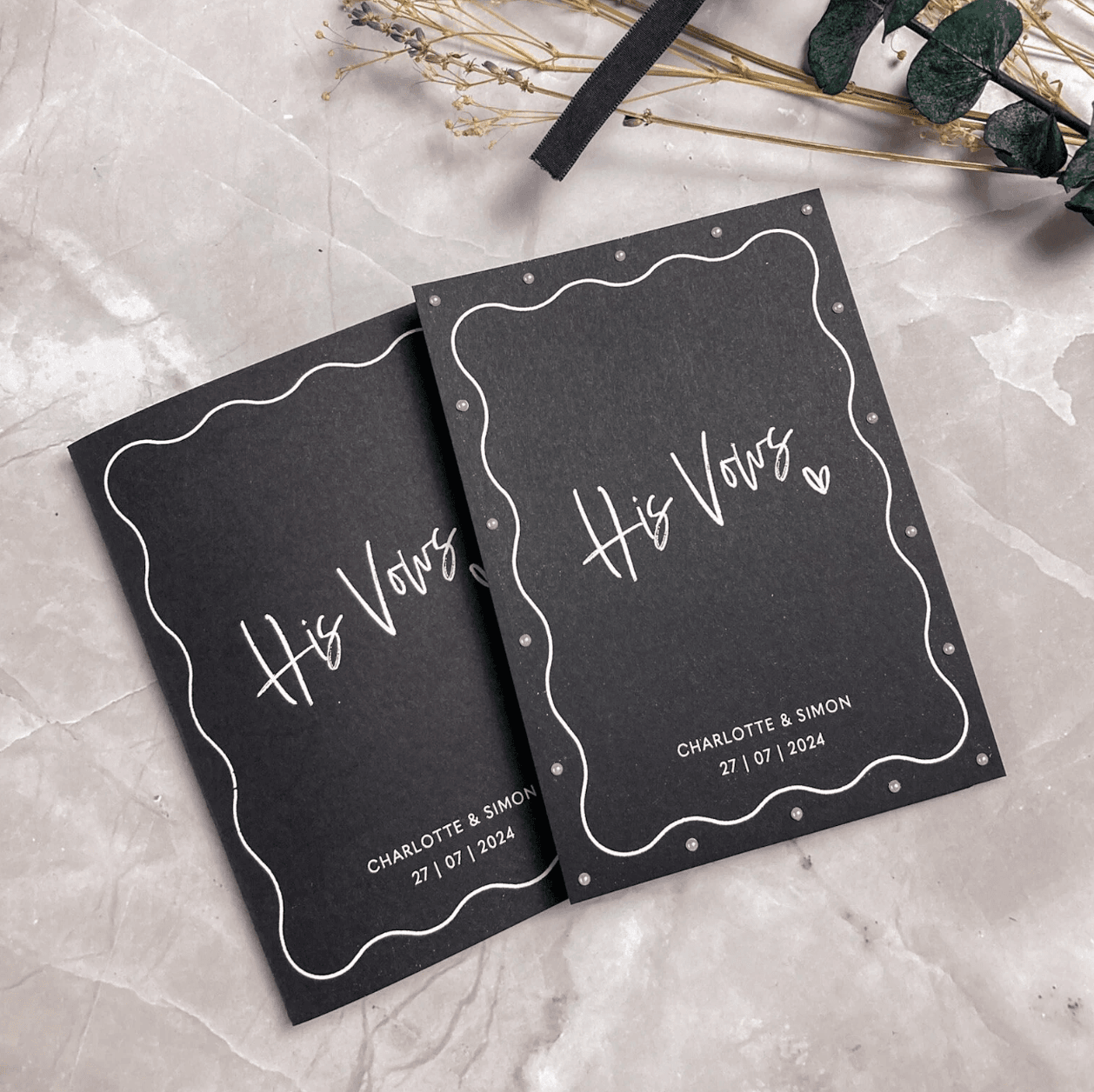 Monochrome Vow Booklets