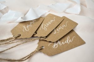 Rustic Handwritten Place Name Tags