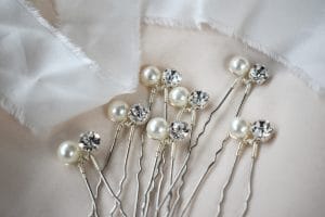 Crystal and Pearl Hair Pins