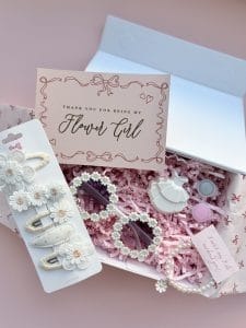Cute Flower Girl Thank You Box