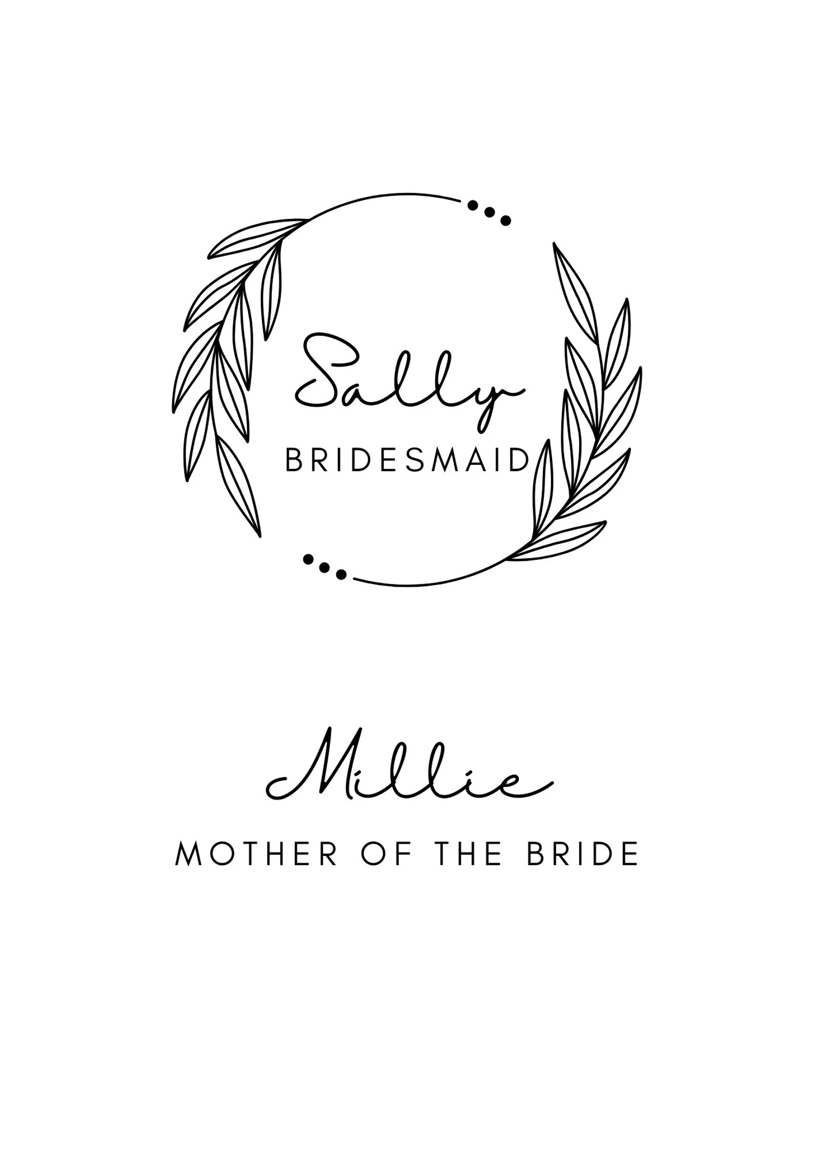 Floral Wreath Personalised Wedding Hangers - Image 6