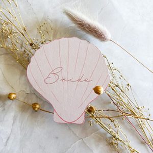 Blush Pink Shell Place Name