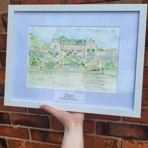 example of a venue painting in a mount and frame