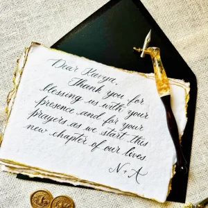 Luxury Handwritten Wedding Thank You Note